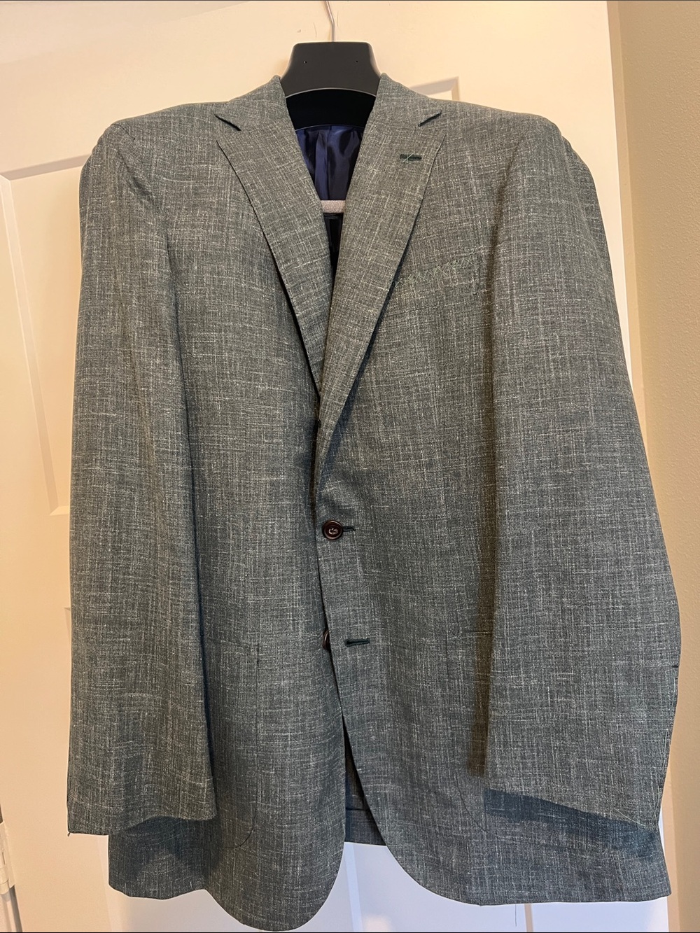 Men's Sid Mashburn Textured Green Blazer - Classic Single-Breasted Jacketr